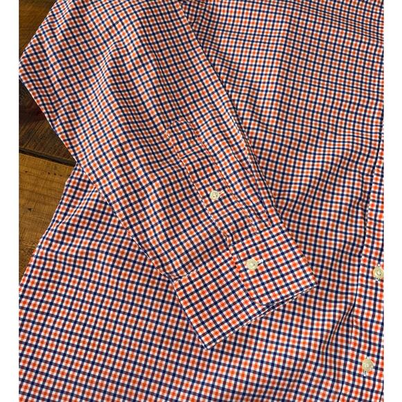 Polo Ralph Lauren Orange Blue Checkered Long Sleeve Button Down Pony XXL - Picture 3 of 7